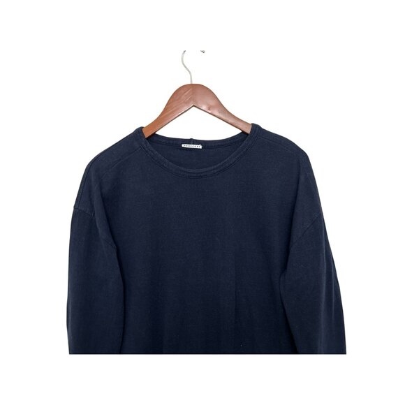 HOME CORE Aquae Sweatshirt Blue Cotton Red Stripe Size Small - Picture 6 of 13